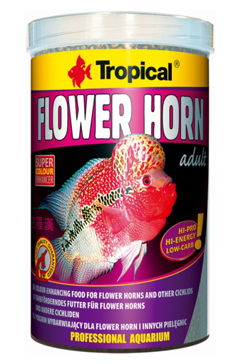 תמונה של טרופיקל מזון לדגי פלוואר הורן - FLOWER HORN ADULT PELLET 1000ml