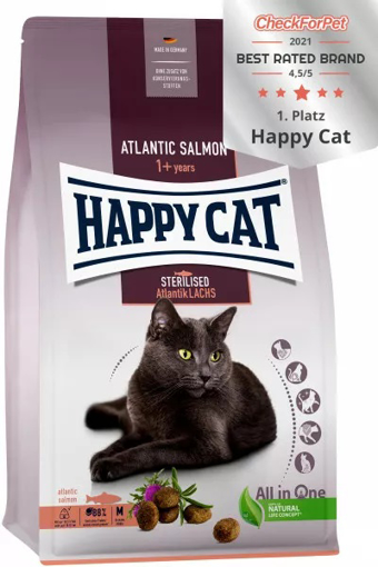 תמונה של הפי קט סטרלייז אטלנטיק סלמון- Happy Cat Sterilised Adult Atlantic Salmon 4 kg