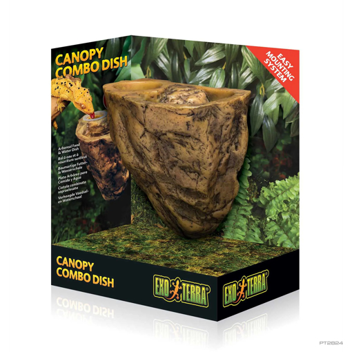 תמונה של צלחת קומבו אוכל ומים לשממיות\גקו Exo-Terra Canopy Combo Dish